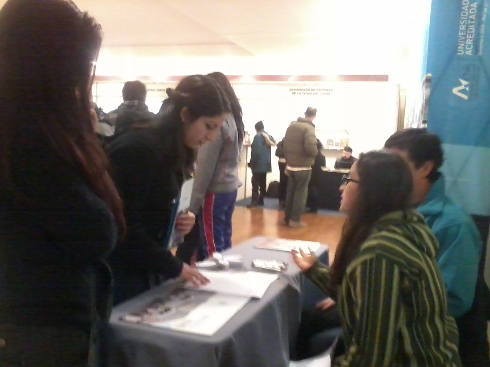 Stand informativo en la Feria del libro, salón Gabriela Mistral de Villa Alemana