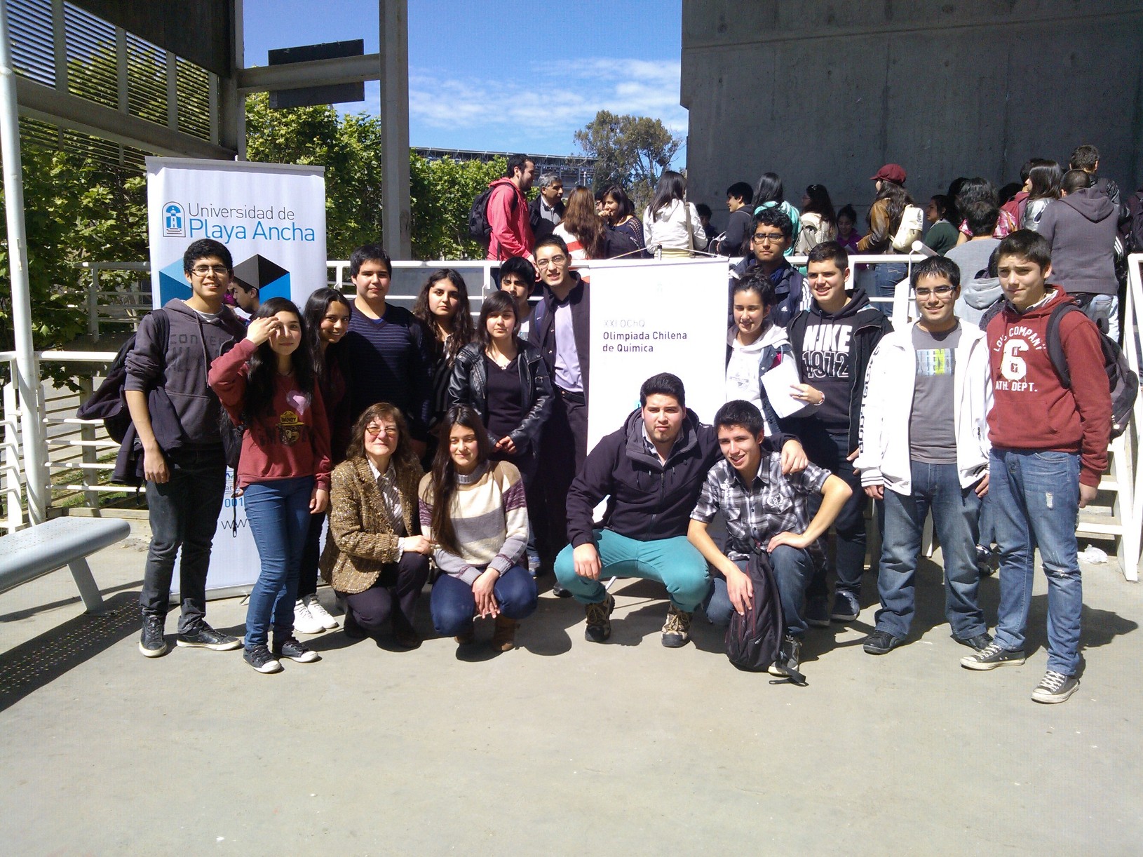 Puesto de informaciones en las Olimpiadas de Química