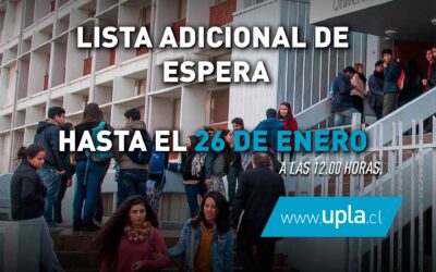 Revisa aquí la Lista Adicional de Espera para matricularte en una carrera profesional en la UPLA