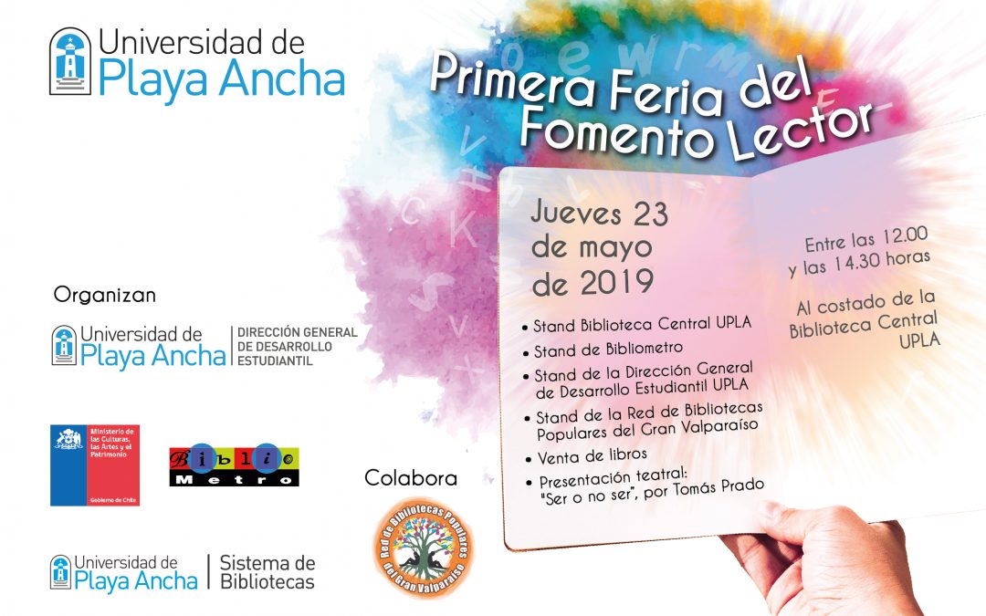 Jueves 23 de mayo: UPLA tendrá su Primera Feria del Fomento Lector