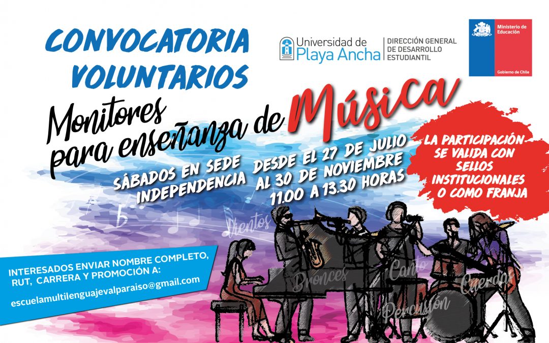 Se buscan voluntarios para enseñar a tocar instrumentos en proyecto FDI estudiantil