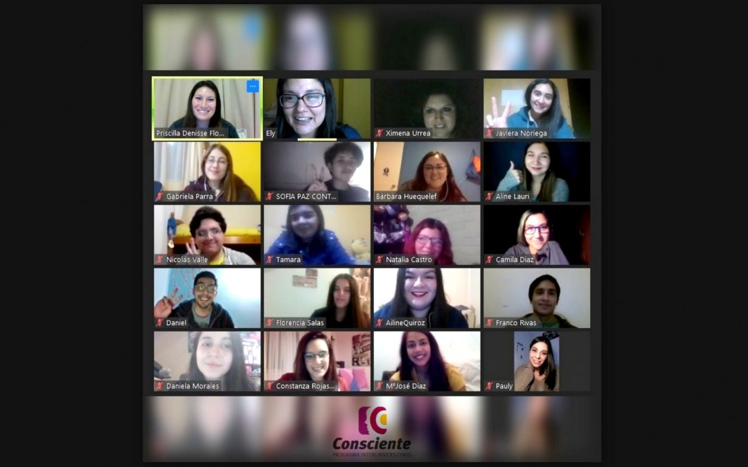 Salud Mental fue el foco del Primer Encuentro Virtual de Estudiantes Monitores del Programa Interuniversitario Consciente