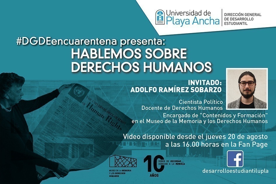 Jueves 20 de agosto: Programa #DGDEencuarentena abordará temática de Derechos Humanos