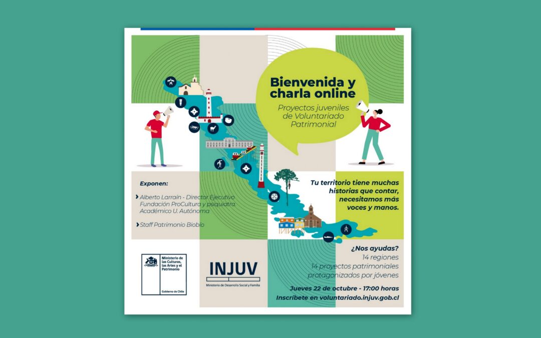 22 de octubre: Bienvenida y Charla Online sobre Proyectos Juveniles de Voluntariado Patrimonial INJUV