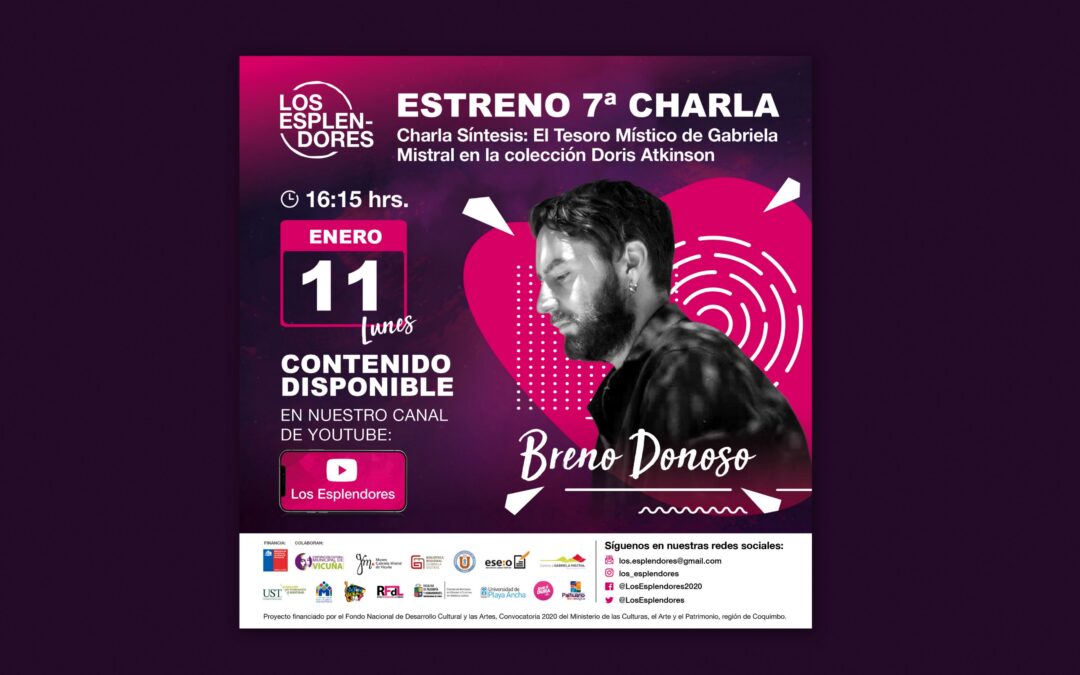 Proyecto “Los Esplendores” invita a charla sobre «El Tesoro Místico de Gabriela Mistral en la colección Doris Atkinson»