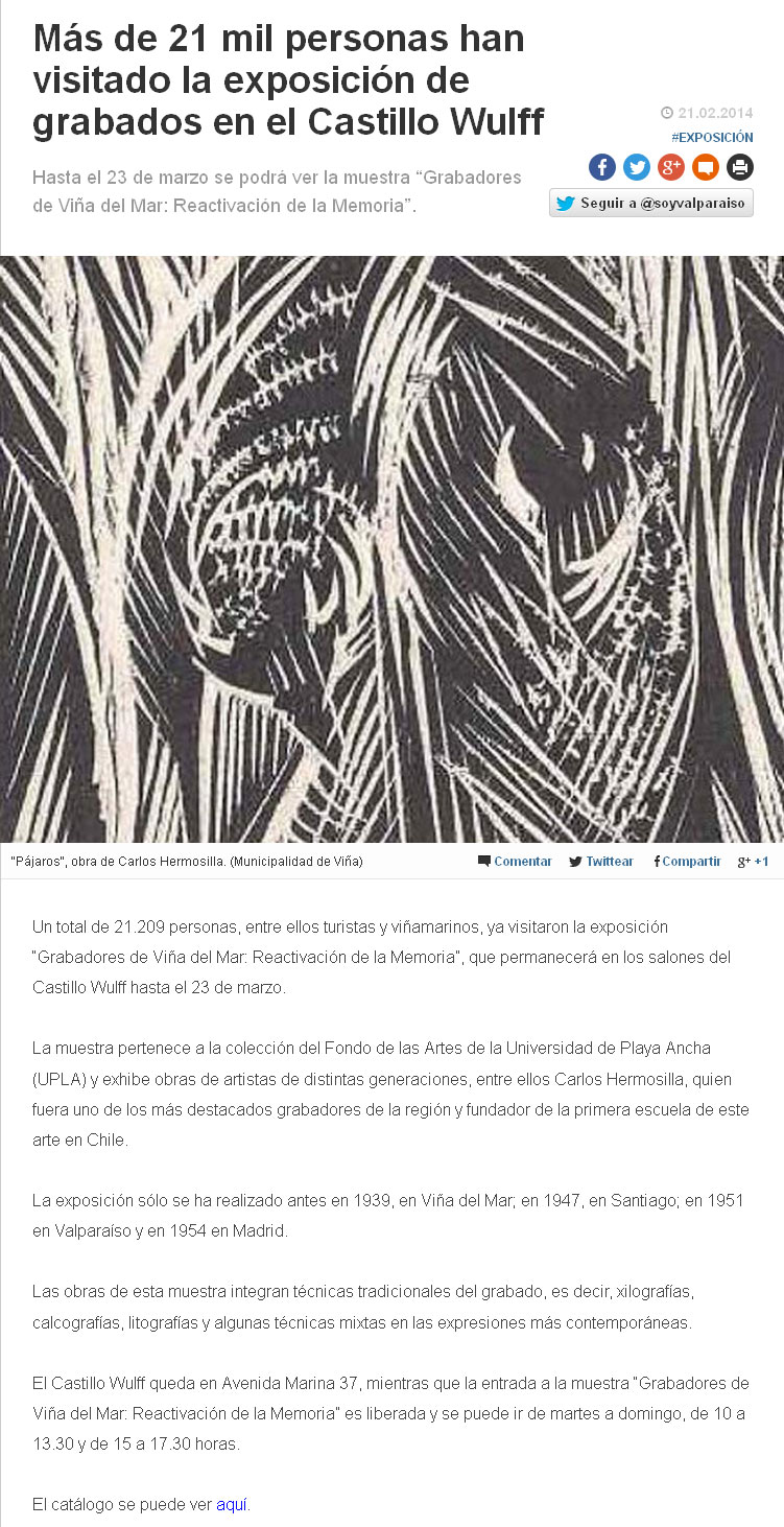 Más de 21 mil personas han visitado la exposición de grabados