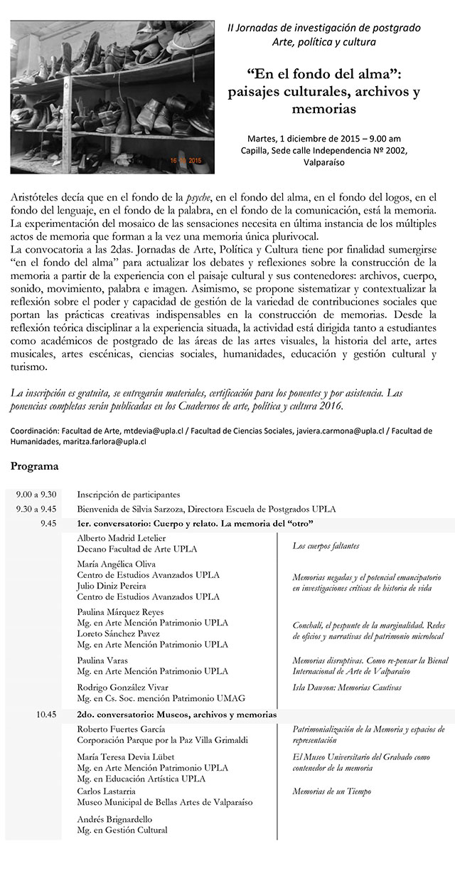 Programa Jornadas de Arte politica y cultura 2015 final-1