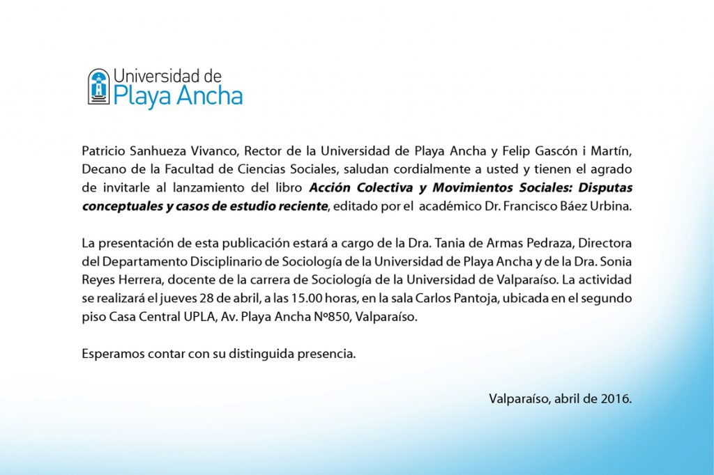 Invitación libro Francisco Baez