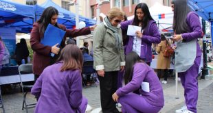 Futuras nutricionistas UPLA participaron en feria Fiestas Patrias Saludables