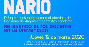 12 de marzo: Seminario “Enfoques y estrategias para el abordaje del consumo de drogas en contextos escolares”
