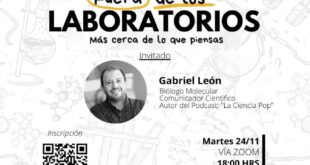 Invitan a conversatorio “Ciencia fuera de los laboratorios. Más cerca de lo que piensas”