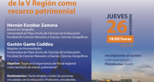 Participa en el seminario “El territorio del litoral de la V Región como recurso patrimonial”
