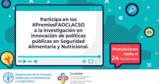 Premio “Innovación de políticas públicas para la Seguridad Alimentaria y Nutricional”