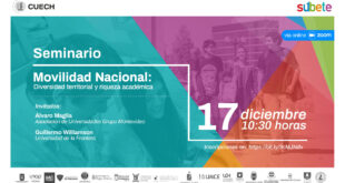 Programa de Movilidad Nacional invita a seminario que abordará la diversidad territorial y riqueza académica
