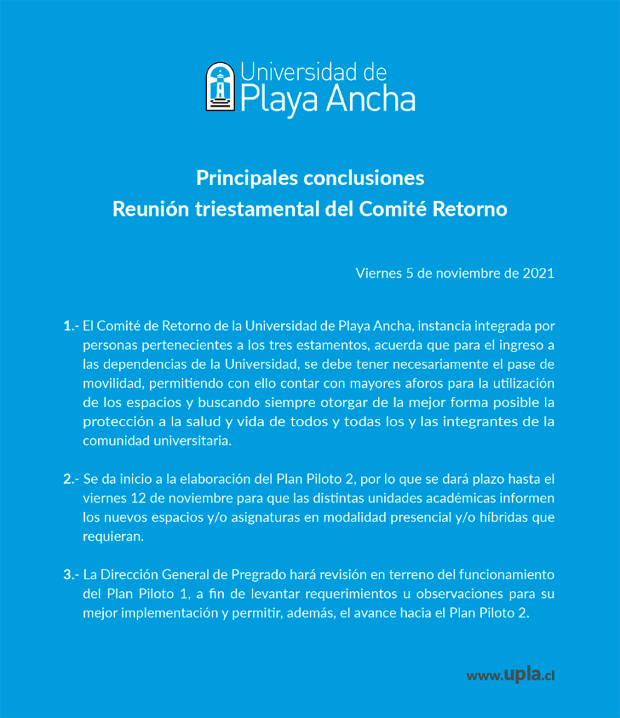 Principales conclusiones Reunión triestamental del Comité Retorno