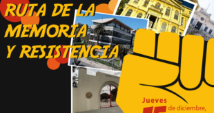Segunda versión de la Ruta de la Memoria y Resistencia será el jueves 15