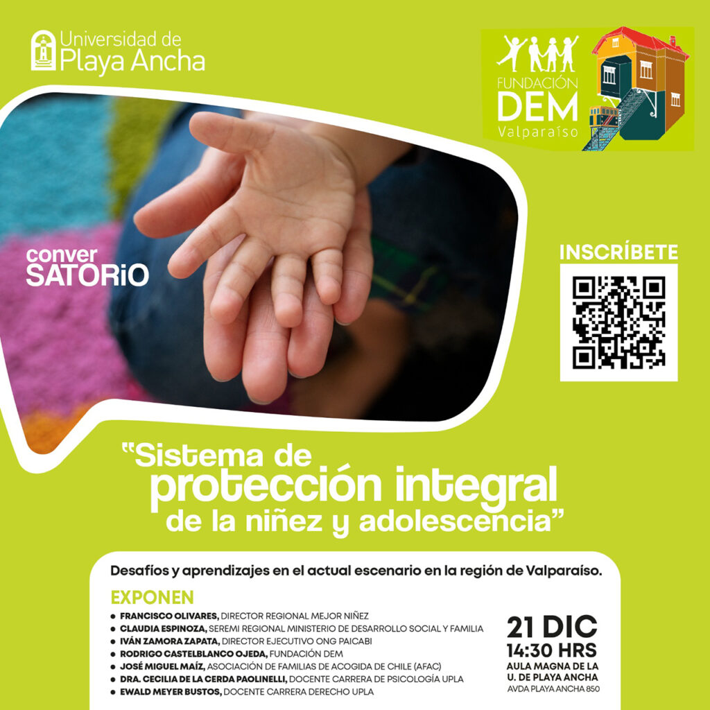 Conversatorio: Sistema de Protección Integral a la Niñez y Adolescencia: Desafíos y Aprendizajes en el actual escenario en la región de Valparaíso