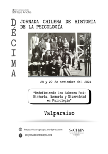 Se extiende plazo de recepción de trabajos para las X Jornada Chilena de Historia de la Psicología