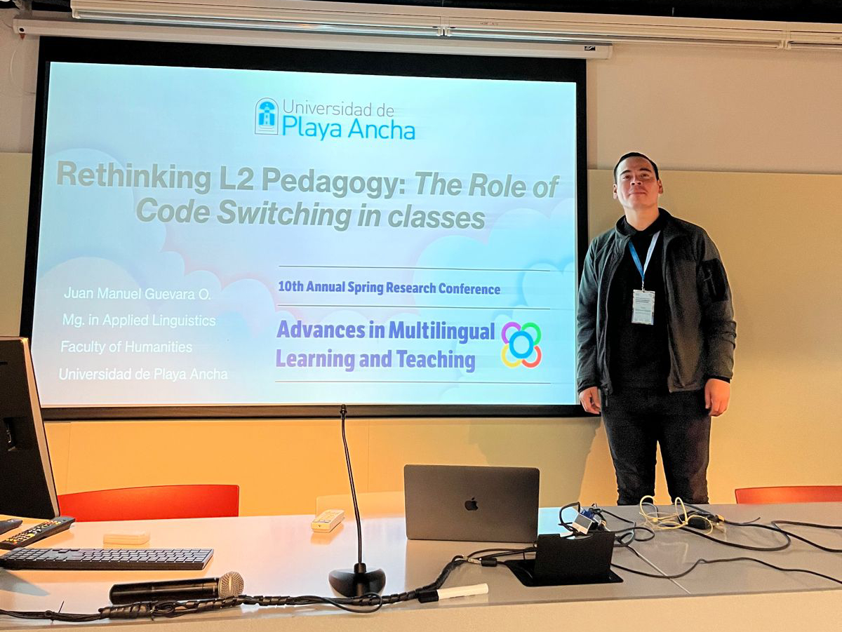 Investigador UPLA destacó el valor del cambio de código en la enseñanza del inglés en congreso internacional