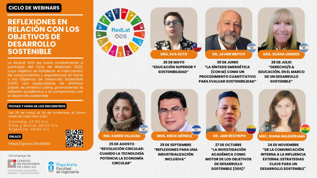 En ciclo de seminarios web se reflexionará sobre Objetivos de Desarrollo Sostenible