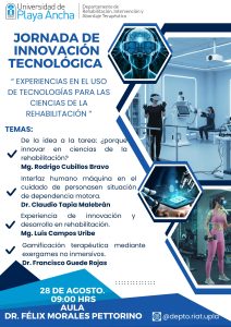 La UPLA será sede de la Jornada de Innovación Tecnológica en Ciencias de la Rehabilitación