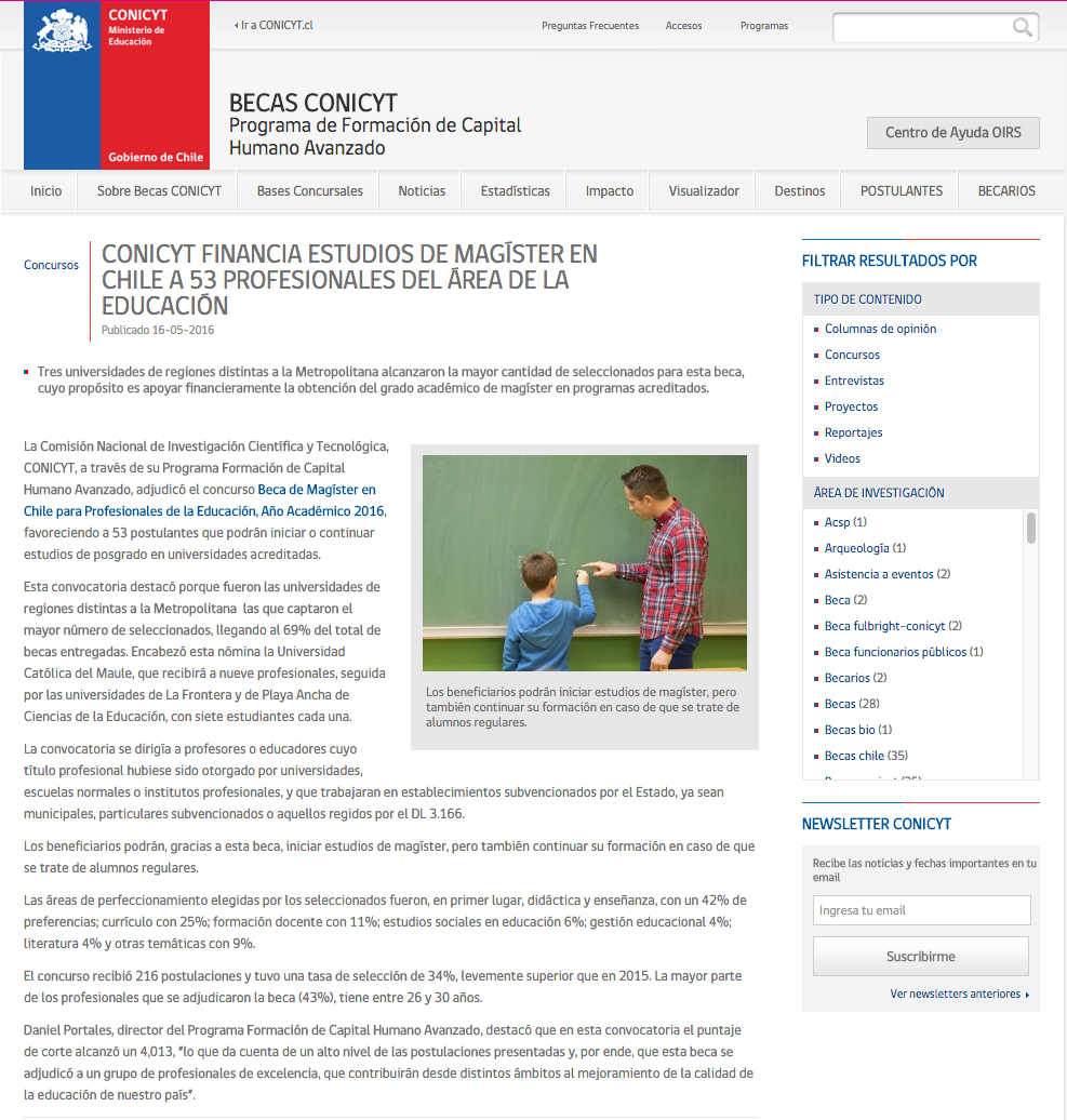 Siete estudiantes de la UPLA recibirán Beca Conicyt de Magíster en Chile para Profesionales de la Educación