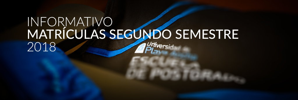 Comenzó proceso de matrículas de Postgrado para el segundo semestre de 2018