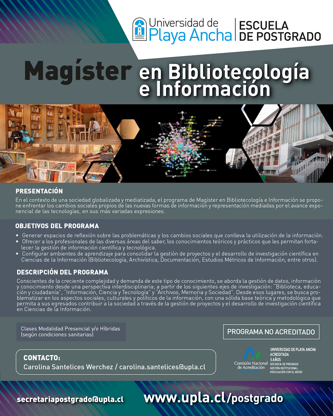Magíster en Bibliotecología e Información UPLA