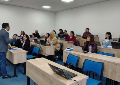 Equipo de la Secretaría de Estudios de la UPLA en encuentro de pares